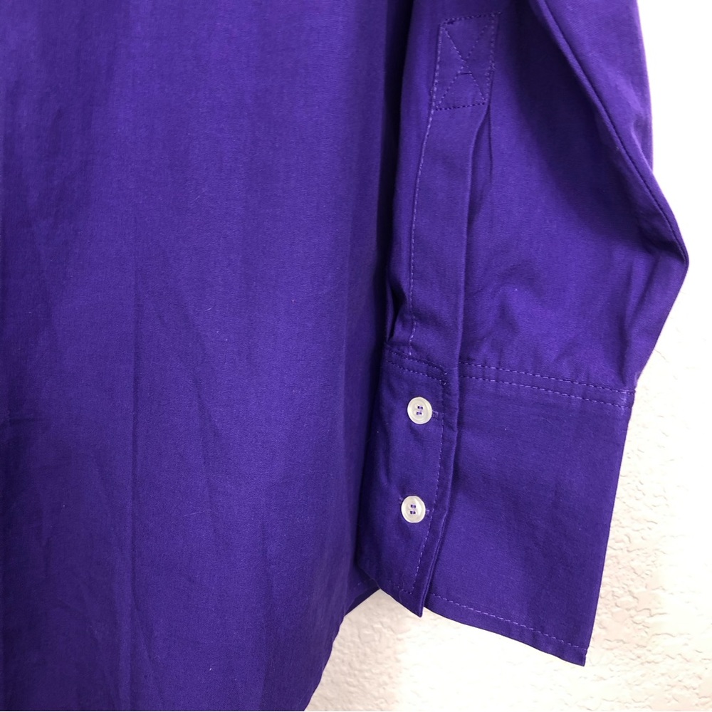 ZARA. Women’s Purple Button Down Shirt Long Sleeves With Button Cuffs Size Small - Picture 5 of 7